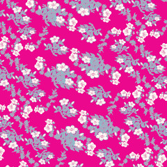Fashionable pattern in small flowers. Floral background for textiles.
