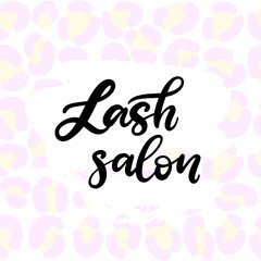 Lashes lettering vector illustration