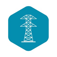 High voltage tower icon. Simple illustration of high voltage tower vector icon for web