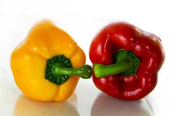 Sweet pepper on white background