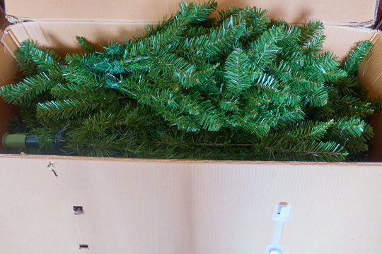 Disassembled Artificial Christmas Coniferous Tree     