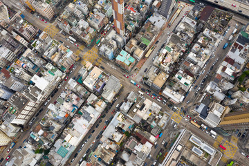 Top view of Hong Kong residential city