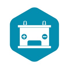 Electricity accumulator battery icon. Simple illustration of electricity accumulator battery vector icon for web