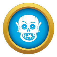 Living dead icon blue vector isolated on white background for any design