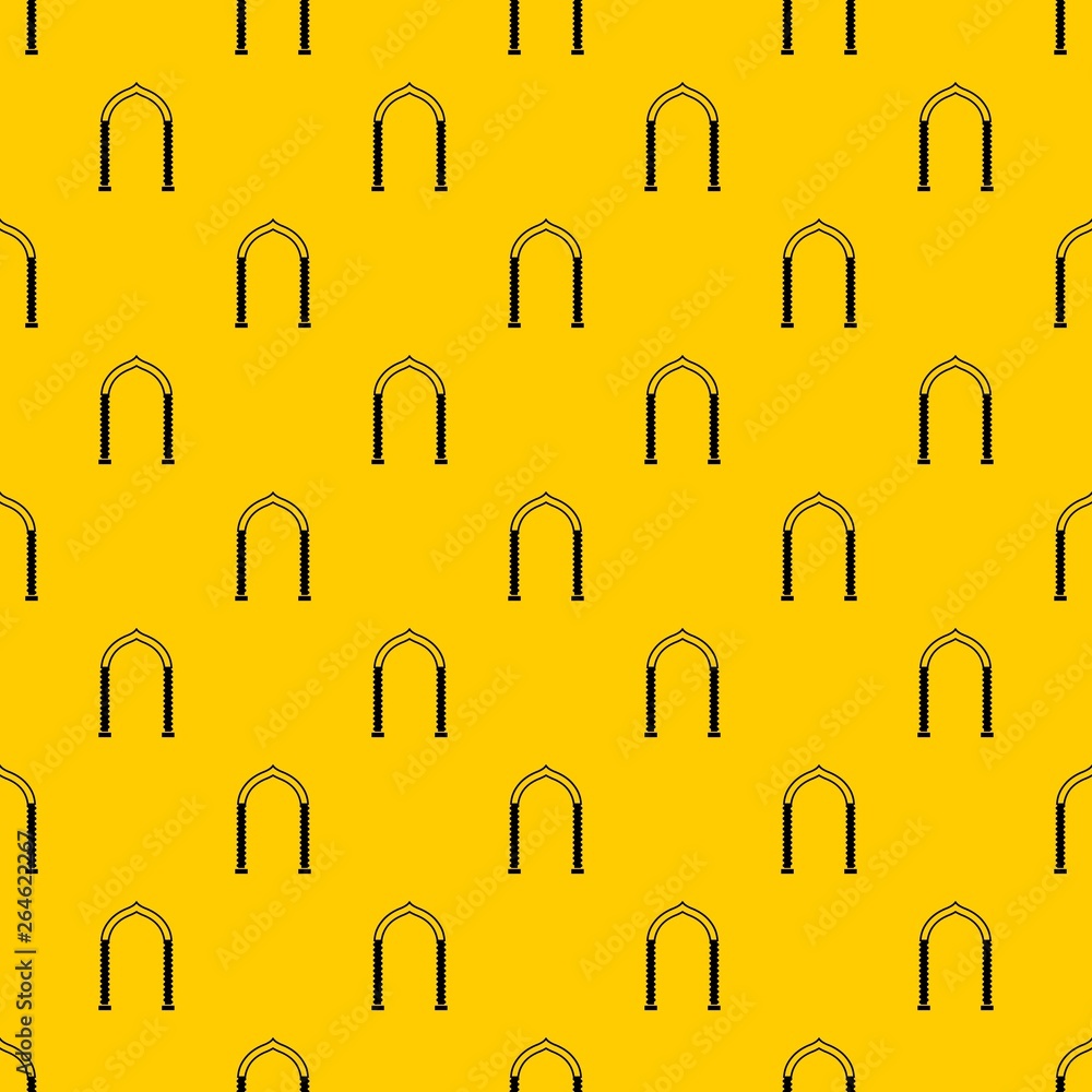 Poster arch pattern seamless vector repeat geometric yellow for any design