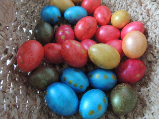 colorful christmas balls on white background