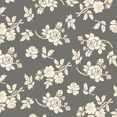 Fashionable pattern in small flowers. Floral background for textiles.