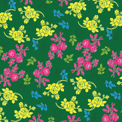 Fashionable pattern in small flowers. Floral background for textiles.