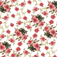 Fashionable pattern in small flowers. Floral background for textiles.