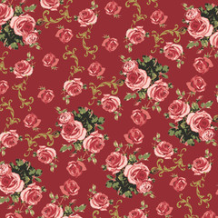 Fashionable pattern in small flowers. Floral background for textiles.