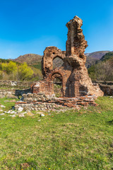 Fototapeta na wymiar The St. Ilia Monastery is a ruins of a fortified Monastery complex with an impressive Early Christian Elenska Basilica. Located near Pirdop city in Bulgaria