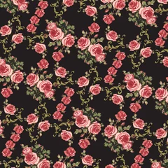 Foto op Plexiglas Fashionable pattern in small flowers. Floral background for textiles. © Erkan-design