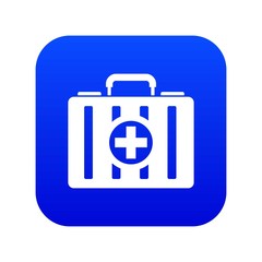 First aid kit icon digital blue for any design isolated on white vector illustration