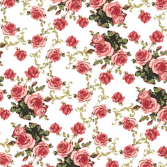 Fashionable pattern in small flowers. Floral background for textiles.