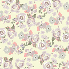Fashionable pattern in small flowers. Floral background for textiles