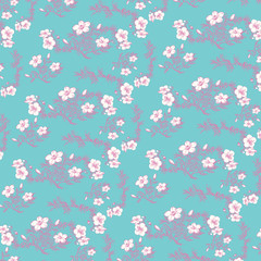 Fashionable pattern in small flowers. Floral background for textiles.