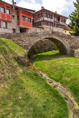 Fototapeta na wymiar Koptivshtitsa city, Bulgaria, The stone bridge where the first shot of the uprising was fired in 1876, Kalachev most