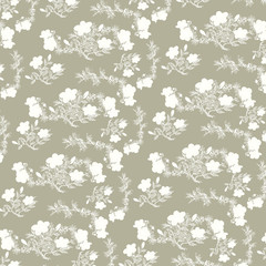 Fashionable pattern in small flowers. Floral background for textiles.