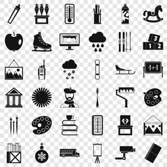 Good drawing icons set. Simple style of 36 good drawing vector icons for web for any design