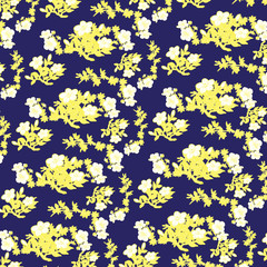Fashionable pattern in small flowers. Floral background for textiles.