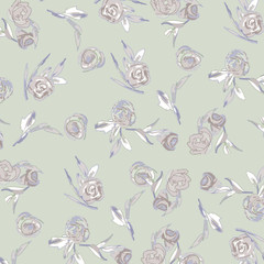 Fashionable pattern in small flowers. Floral background for textiles.