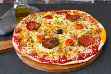 pizza aux chorizos 