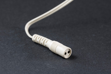 Electrical plug used with some types of AC to DC transformers