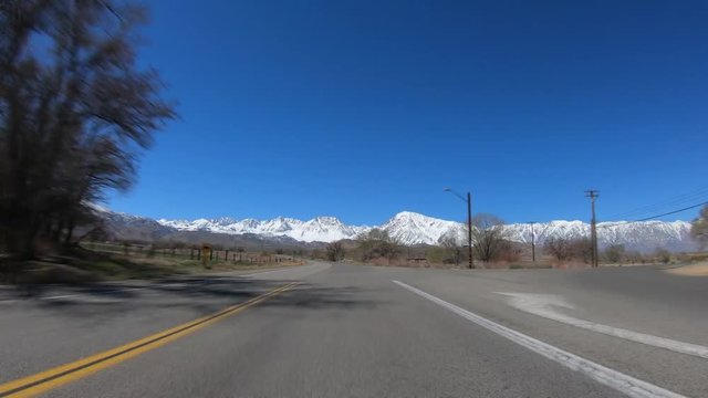 Hyperlapse Drive through Sierra Nevada - travel photography