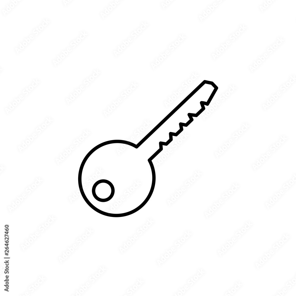 Aufkleber key simple vector icon. illustration symbol design template for web mobile ui element. perfect color