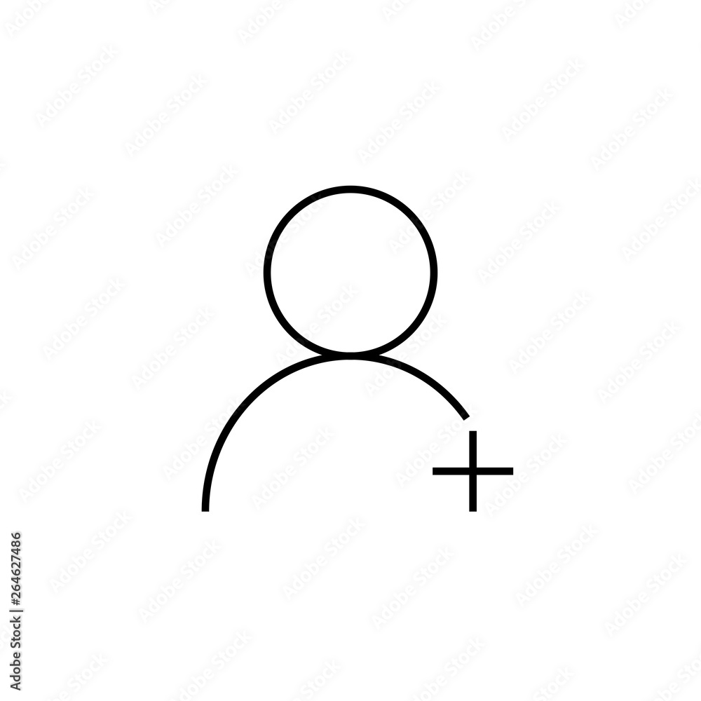 Poster add user icon. vector people icon. new profile vector icon. person illustration. business user icon.
