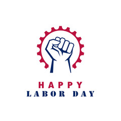 Happy labor day vector sign