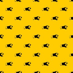 Obraz na płótnie Canvas Hamster pattern seamless vector repeat geometric yellow for any design