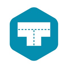 Tshaped crossroad icon. Simple illustration of tshaped crossroad vector icon for web