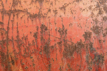 Red Painted Rusty Metal Texture