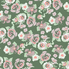 PrintFashionable pattern in small flowers. Floral background for textiles
