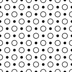 Abstract seamless background of rings, eps10. black vector seamless circle background