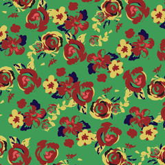 PrintFashionable pattern in small flowers. Floral background for textiles