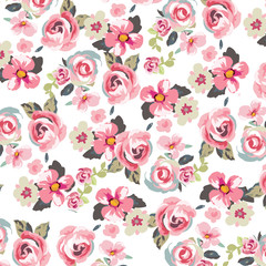 PrintFashionable pattern in small flowers. Floral background for textiles