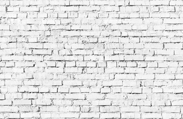 Panele Szklane  Seamless texture of white Brickwall.