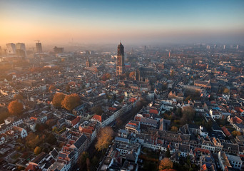 Aerial of Utrecht city center