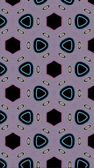 Ornate geometric pattern and abstract multicolored background