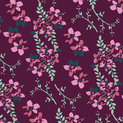 Fashionable pattern in small flowers. Floral background for textiles