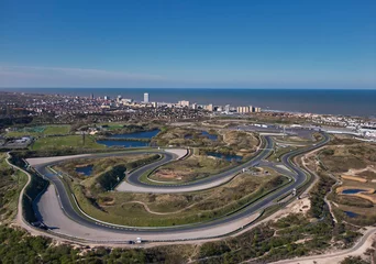 Fotobehang Aerial view race track circuit of Zandvoort © Donald