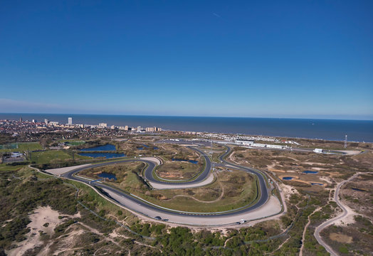 Overview of entire Zandvoort racetrack circuit 