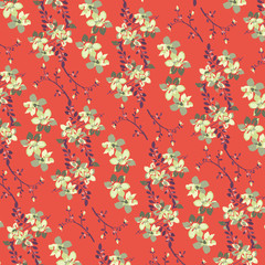 Obraz na płótnie Canvas Fashionable pattern in small flowers. Floral background for textiles