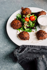Falafel with Salad and Tzatziki 
