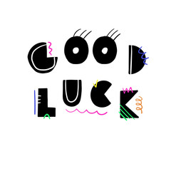 Good Luck hand drawn lettering. - 264632088