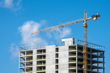 Fototapeta na wymiar Construction Site With A Crane
