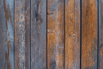 Naklejka premium old wooden boards with shabby old blue paint