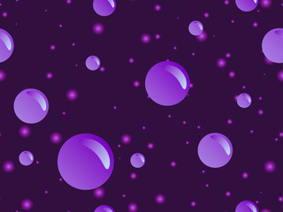 Seamless pattern with purple gradient balls. Modern trend background. Vector illustration